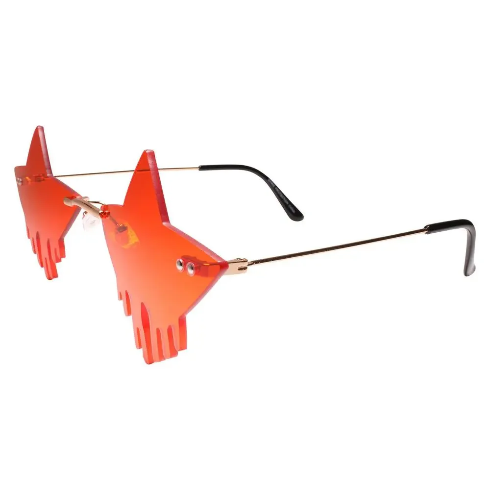 Melting Star Unique Funky Party Rave Festival Costume Red Sunglasses